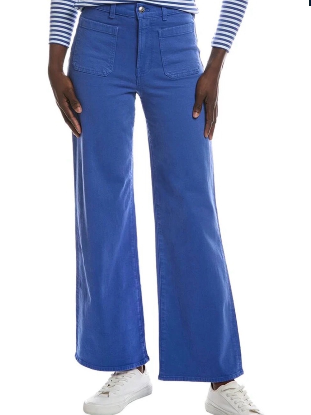Madewell The Emily Wide-Leg Pant in Cobalt Blue Sz 31